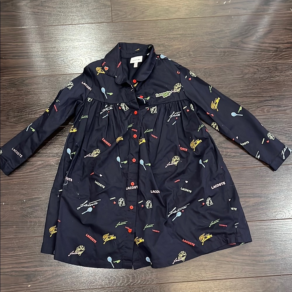 Lacoste Kids Navy Shirt Dress